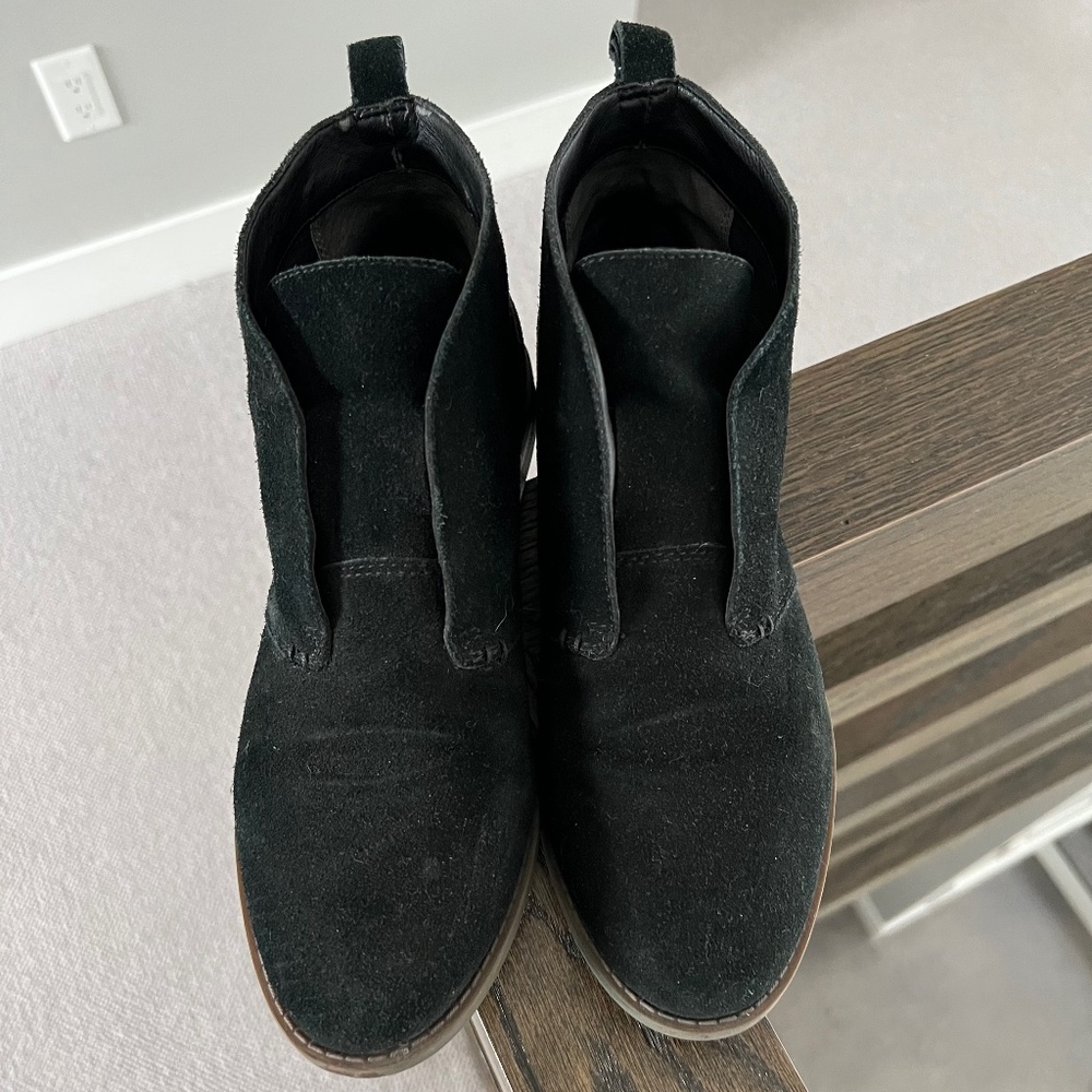Franco Sarto Black Suede Booties